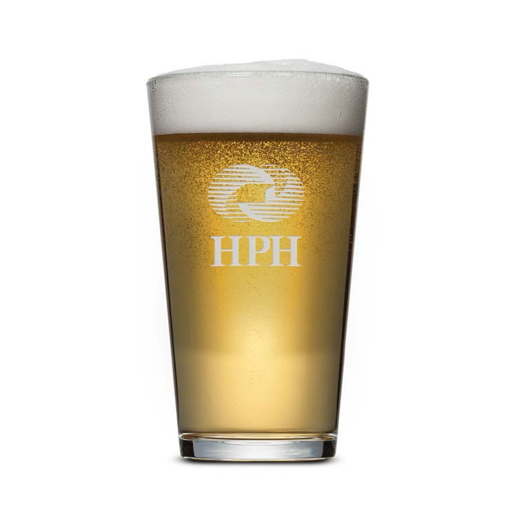 Chelsea Pub Glass 14 oz Deep Etch