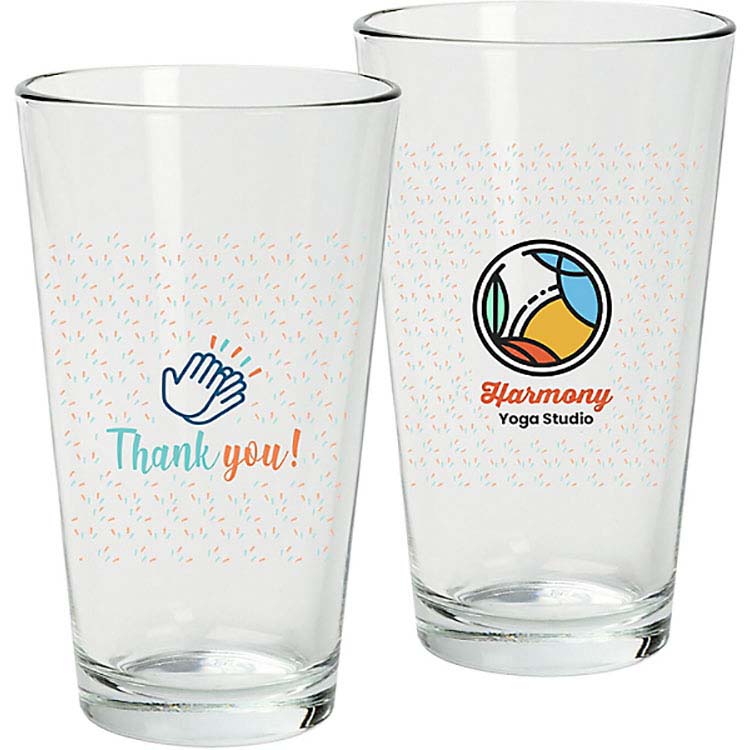 Verre à mélanger 16 oz avec impression contour multicolore #2