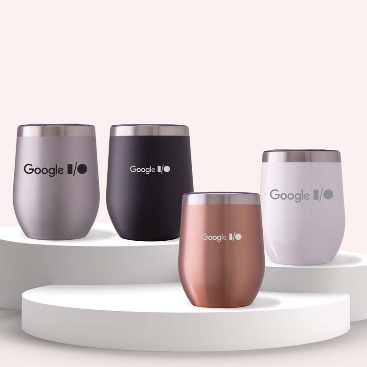 Small Talk Metallic Stainless Steel Stemless Cup 12 oz