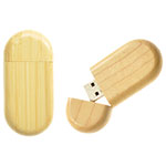 Rounded Wooden USB Flash Drive