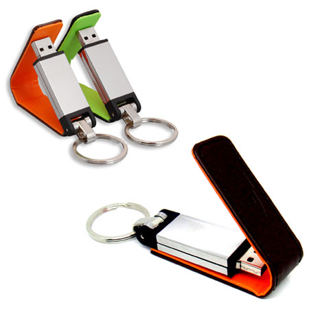 Clé USB avec rabat en cuir