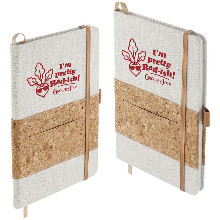 Recycled Cotton and Cork Bound Notebook #5