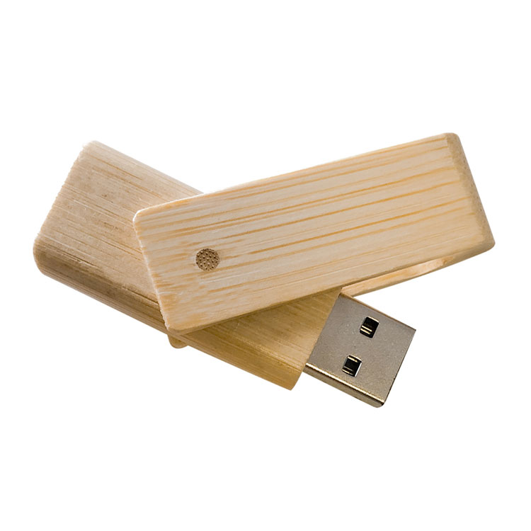 Clé USB pivotante fait de bambou #2