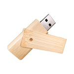 Clé USB pivotante fait de bambou