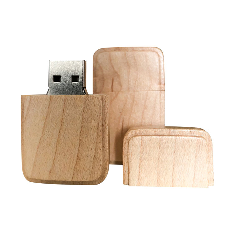 Rectangular Maple USB Flash Drive #2