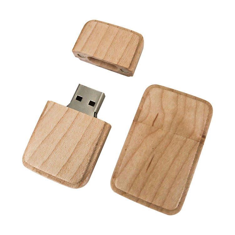 Rectangular Maple USB Flash Drive