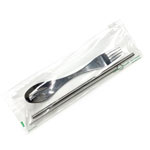 Two-Way Stainless Steel Cutlery and Straw Set