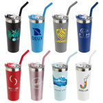Nayad Trouper Stainless Steel Double Wall Tumbler with Straw 22 oz