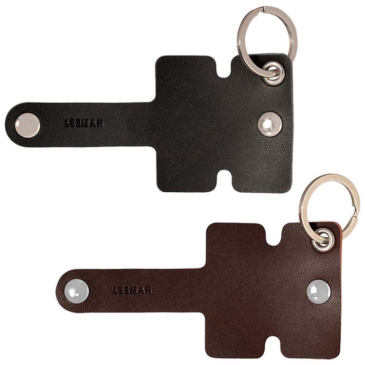 Organisateur de cordon en cuir véritable Leeman avec bouton-pression #2