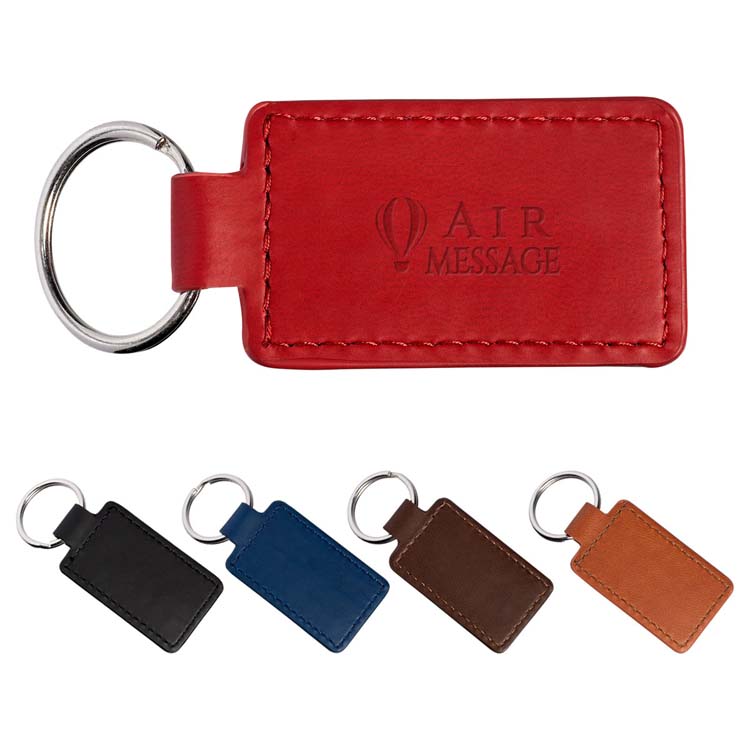 Porte-clés Tuscany rectangulaire en similicuir