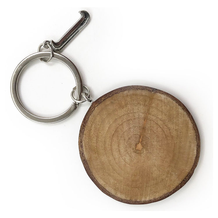 Natural Wood Keychain #2