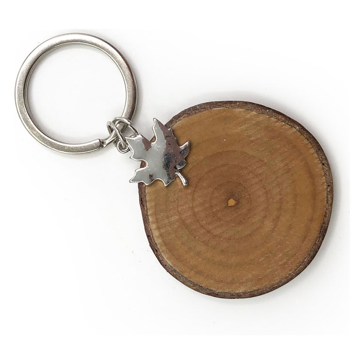 Natural Wood Keychain #4