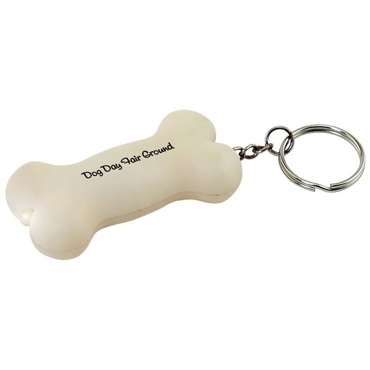 Porte-clés lumineux os de chien