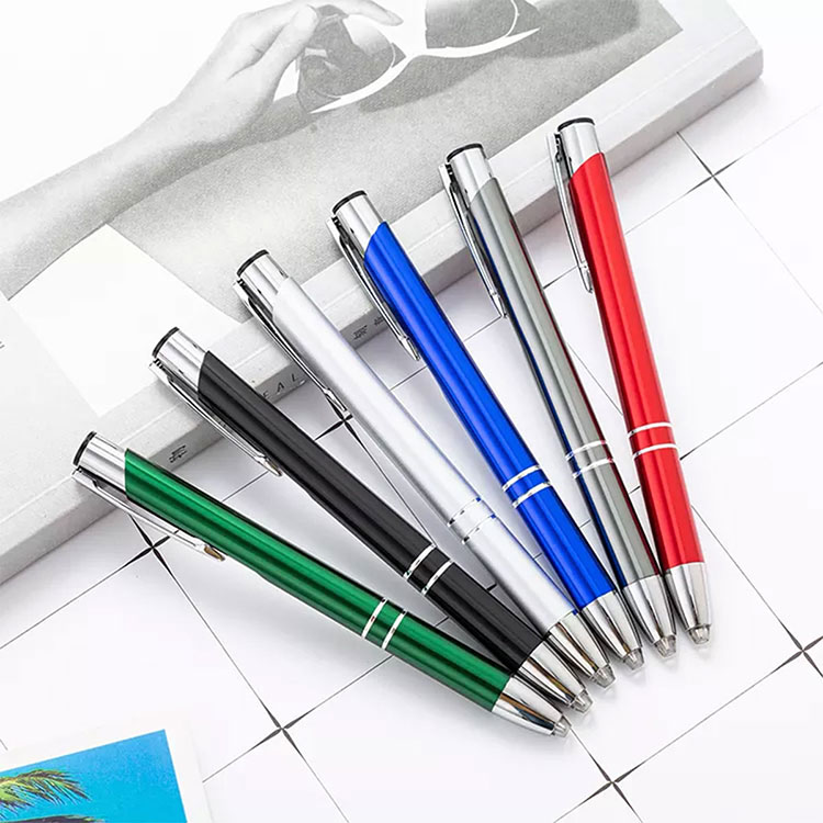 Click Action Metal Ballpoint Led Light Pen with Light Up Tip #2