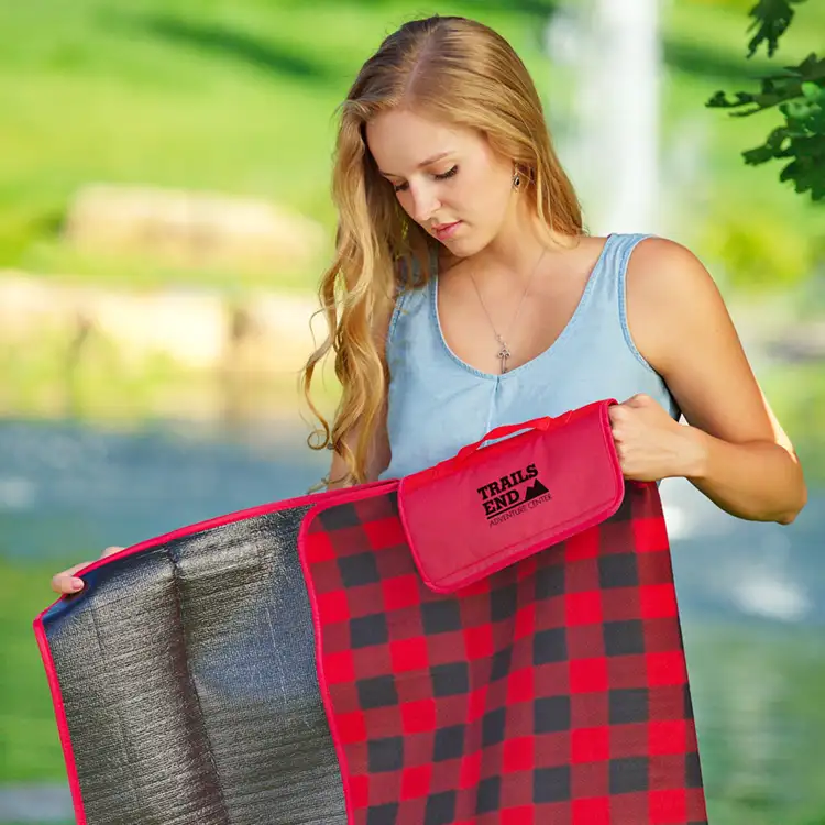 Couverture de pique-nique polaire à carreaux #9