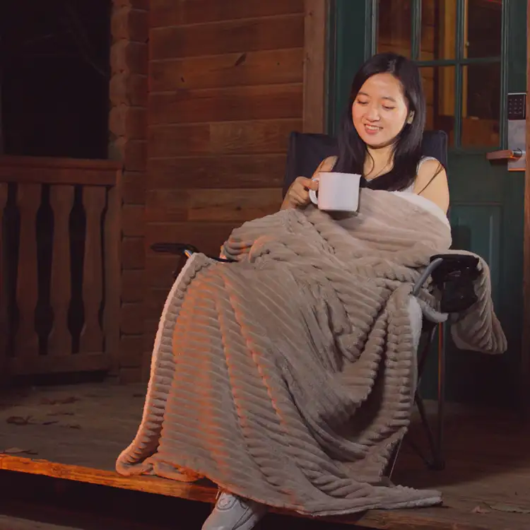 Couverture en sherpa et flanelle #2