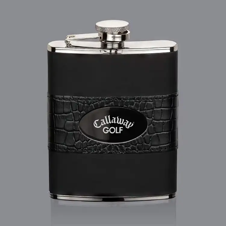 Gaetana Hip Flask with Black Nickel Plate