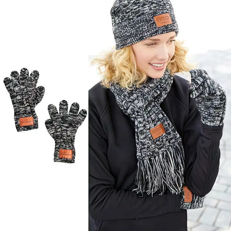 Leeman Heathered Knit Gloves #2
