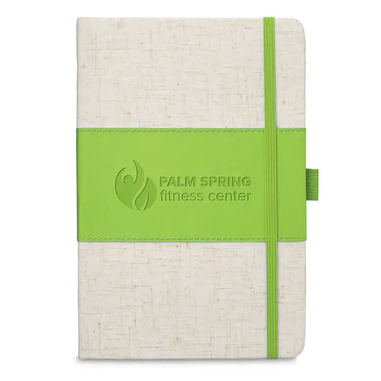 Journal à couverture souple en PU et tissu chiné #4