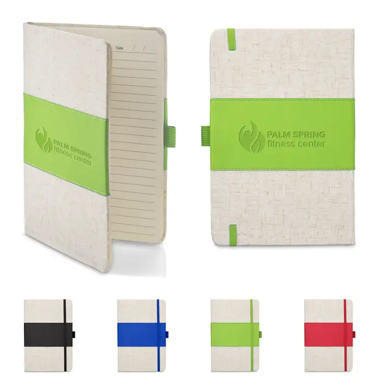 Soft Cover PU and Heathered Fabric Journal