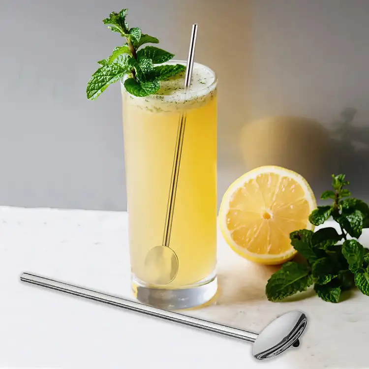 Paille cuillère à cocktail en acier inoxydable #2