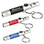 Flashlight Whistle Keychain with Compass