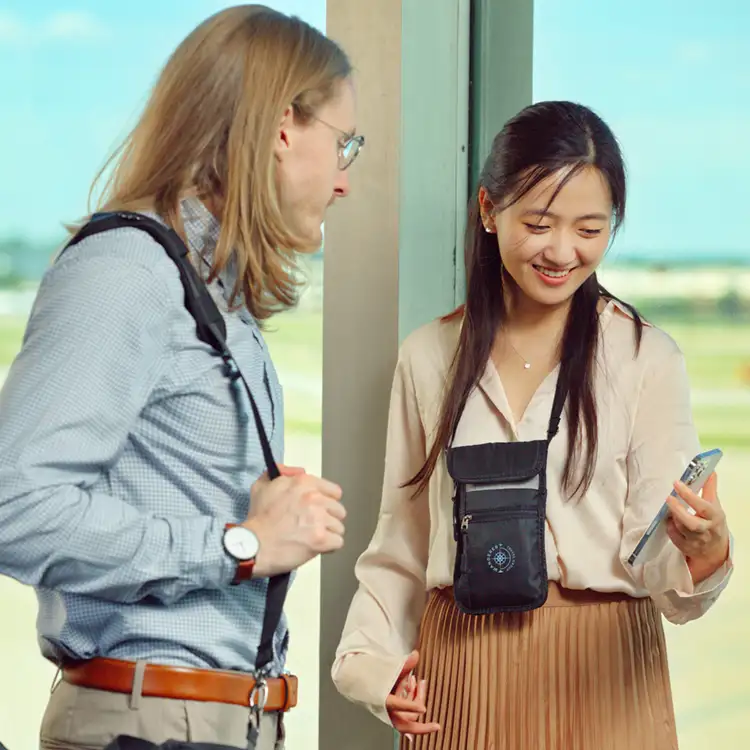 Portefeuille tour de cou organisateur de sécurité Jet Black AeroLOFT #6