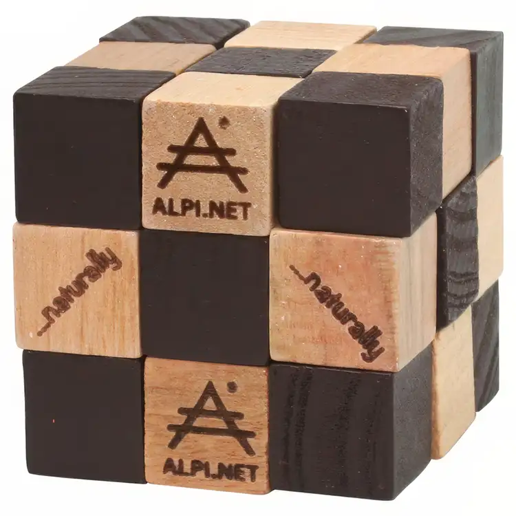 Wooden Elastic Cube Puzzle #2