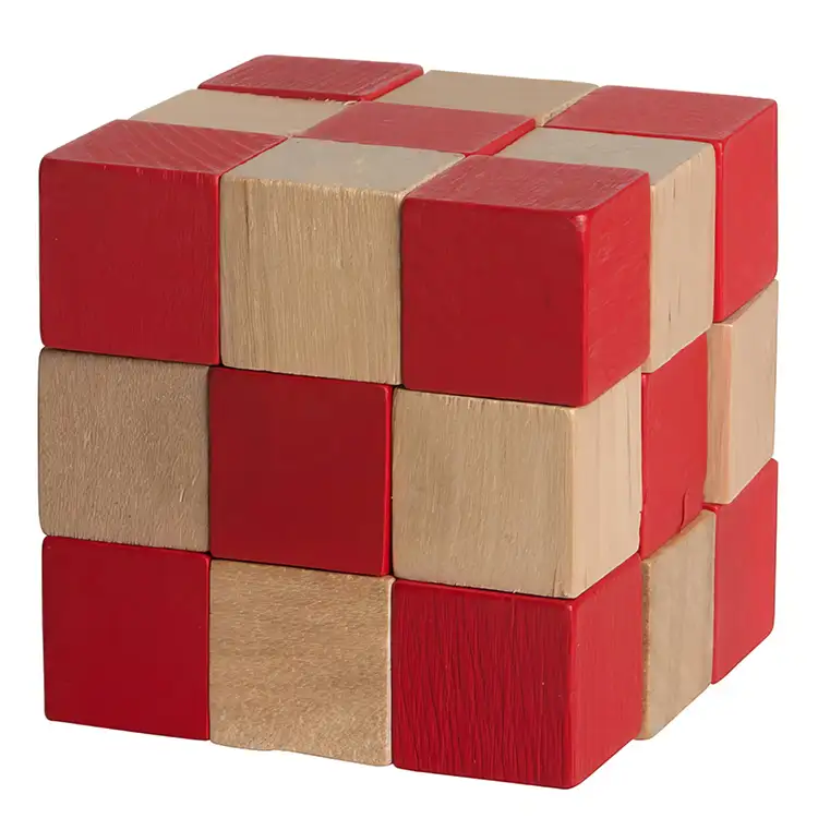 Wooden Elastic Cube Puzzle #4