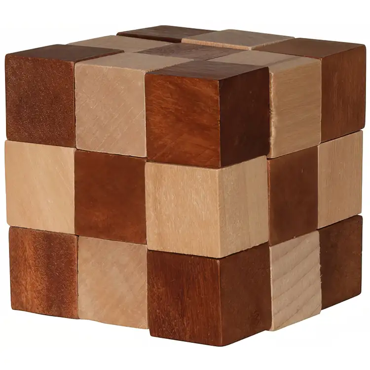Wooden Elastic Cube Puzzle #5