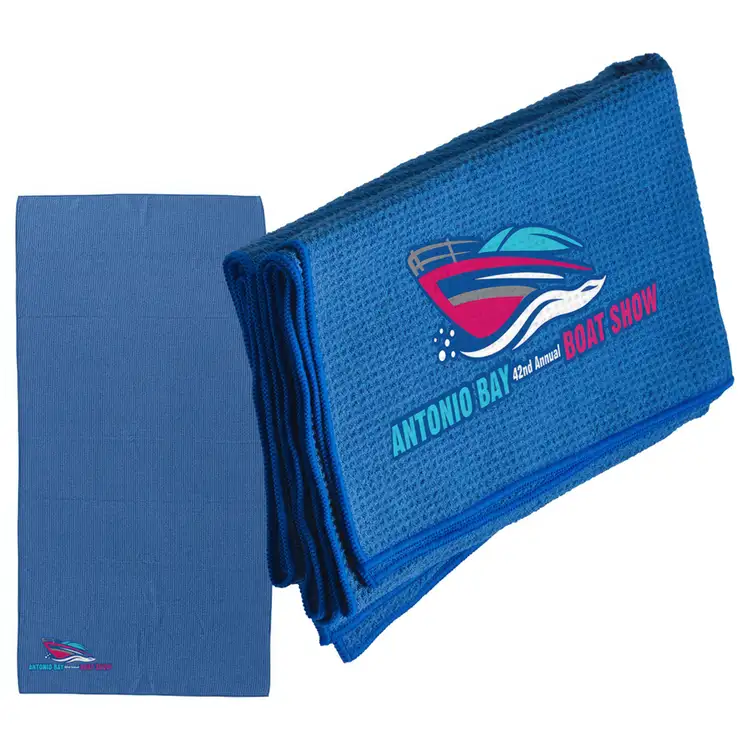 Serviette de plage Seaside 30" x 60" en microfibre gaufrée #2