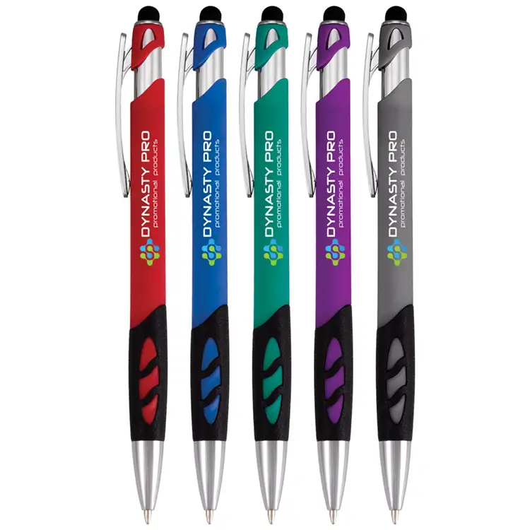 Stylo Navistar Softex avec stylet et impression en couleur