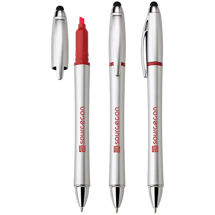 Stylo à bille Maida avec surligneur et stylet #3