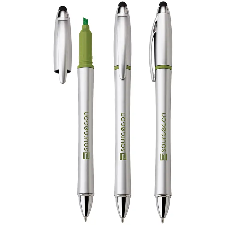 Stylo à bille Maida avec surligneur et stylet #4