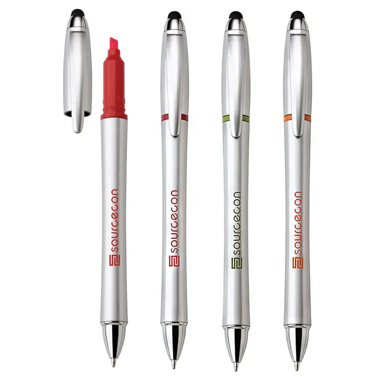 Stylo à bille Maida avec surligneur et stylet
