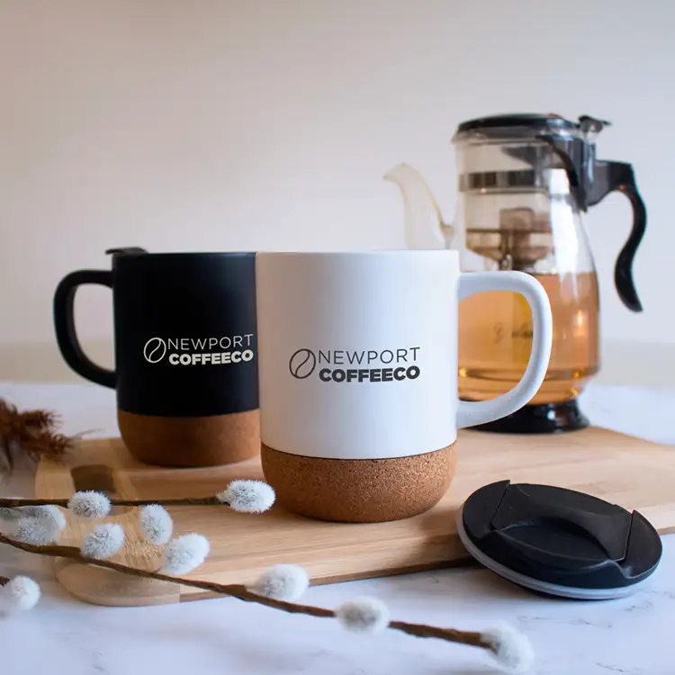 Tasse Evora 11 oz en céramique avec base en liège #2