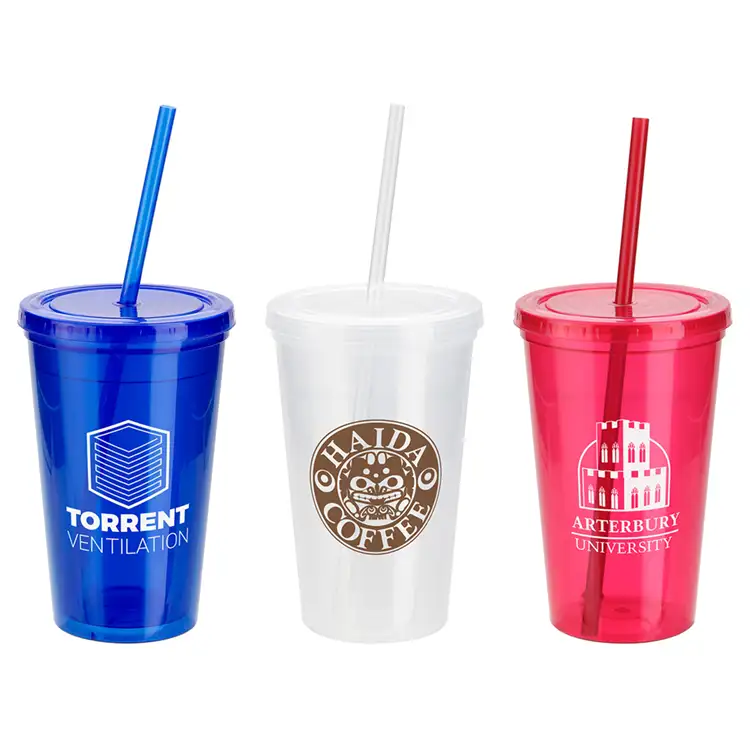 Trifecta Double Wall Insulated Tumbler with Lid and Straw