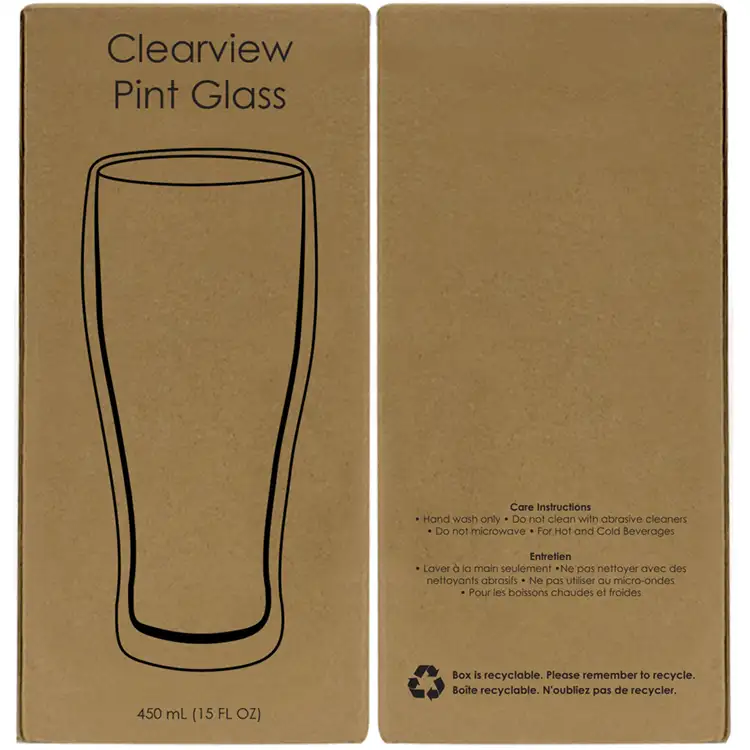 Clearview Borosilicate Beer Glass 15 oz #7