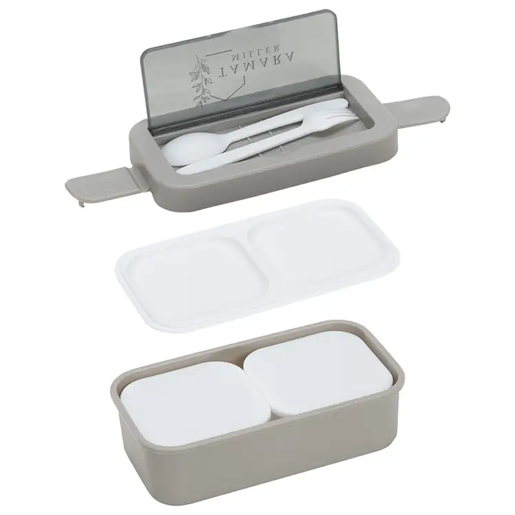 Connoisseur 3-Compartment Stackable Lunch Box with Utensils #4