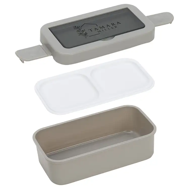 Connoisseur 3-Compartment Stackable Lunch Box with Utensils #5