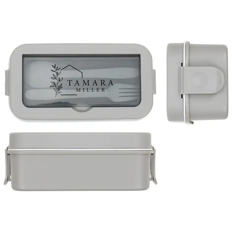 Connoisseur 3-Compartment Stackable Lunch Box with Utensils #7