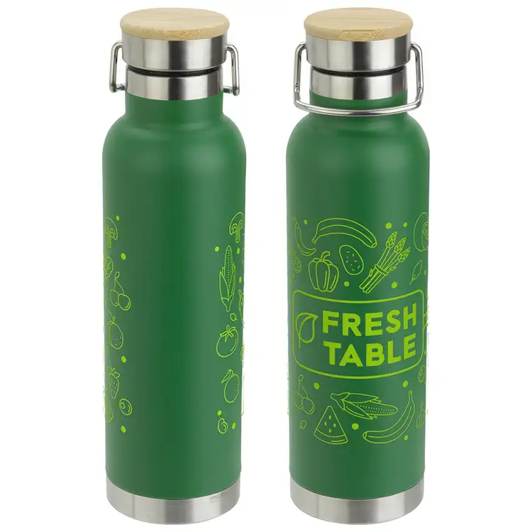 Cusano 22 oz Vacuum Insulated Stainless Steel Bottle with Bamboo Cap #4