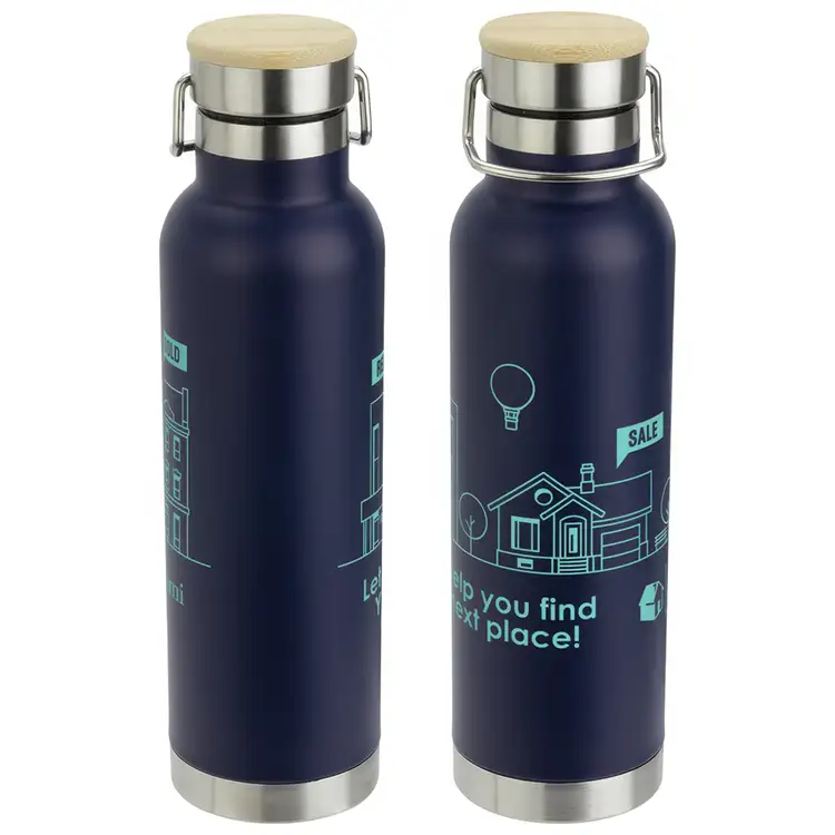 Cusano 22 oz Vacuum Insulated Stainless Steel Bottle with Bamboo Cap #6