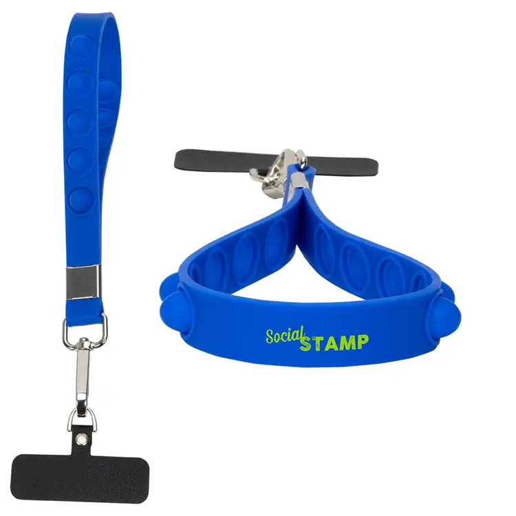 2-in-1 Push Pop Stress Reliever Phone and Keychain Wristlet #12