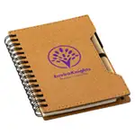 Agenda Recycled Spiral Notebook with Sticky Notes & Pen