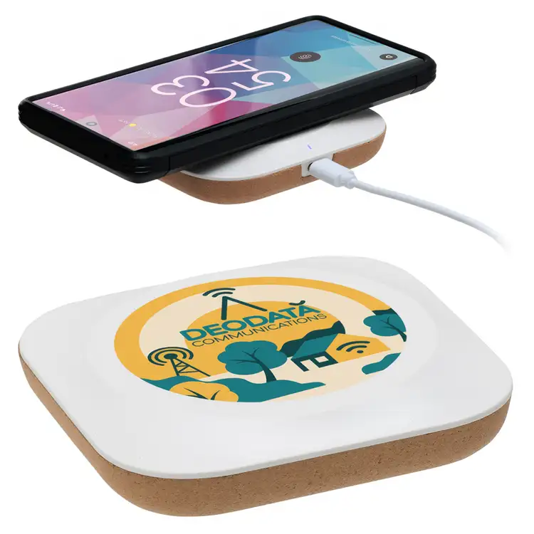 Trident 15W Wireless Charger Made With FSC Cork & Recycled Plastic #2