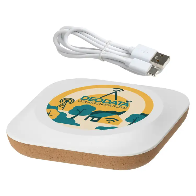 Trident 15W Wireless Charger Made With FSC Cork & Recycled Plastic #3