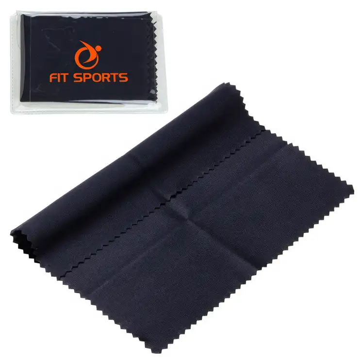 6" x 6" 220GSM Microfiber Cleaning Cloth in Clear PVC Case #2