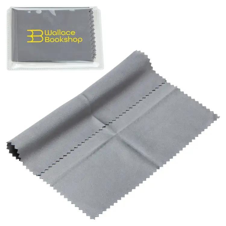 6" x 6" 220GSM Microfiber Cleaning Cloth in Clear PVC Case #4