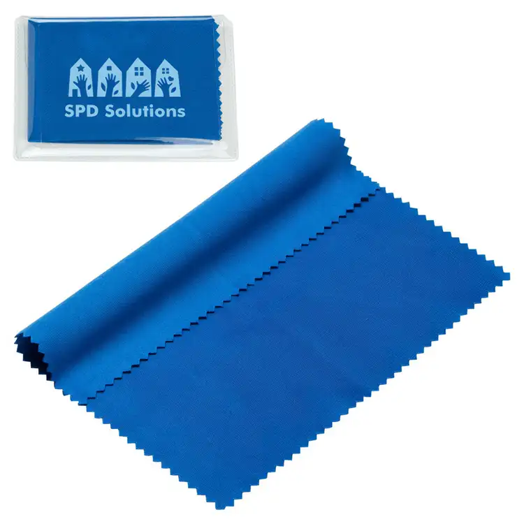 6" x 6" 220GSM Microfiber Cleaning Cloth in Clear PVC Case #7